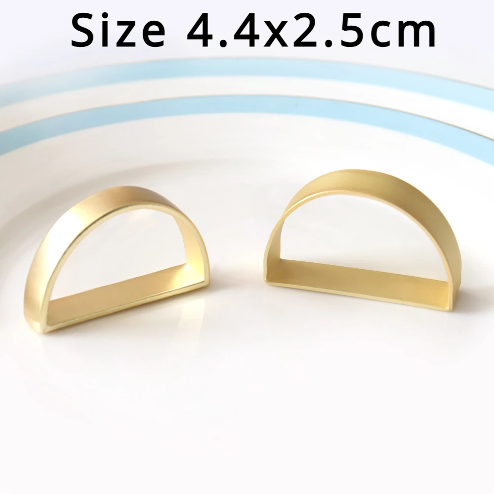 1-48Pcs Metal Napkin Ring Half Round Napkin Holder Model Creative D Napkin Holder Napkin Holder Wedding Towel Ring Table Deco