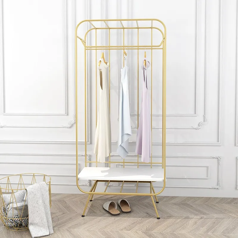 Floor-to-ceiling coat rack Bedroom clothes storage rack Multifunctional open hanger