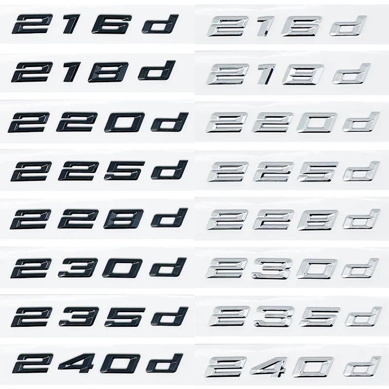 

ABS coche maletero trasero letras Logo insignia emblema pegatina para BMW Serie 2 216i 218i 220i 225i 228i 230i 235i 240i F22 F2