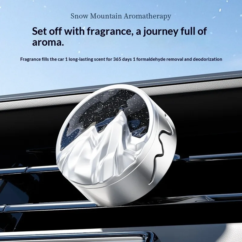 

Car Air Freshener Vent Clip | Long-Lasting Snow Mountain Design Air Freshener to Eliminate Odors Hanging Car Fragrance Diffuser