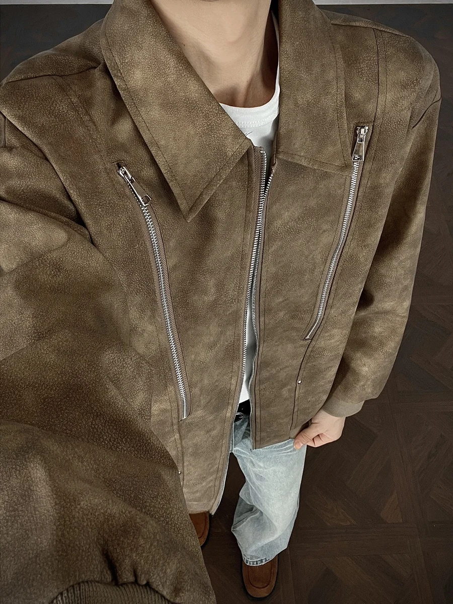 

American Retro Tie Dye Jaet Men's Autumn Trendy Brand Heavy Street Haome Loose Casual Long Sve Open Cardigan