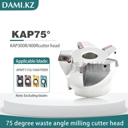 CNC Lathe Tool KAP/RAP 300R400R CNC Cutting End Mill 75 Degree Precision Face Milling Cutter CNC Milling Disc Use APMT11 16 PDER