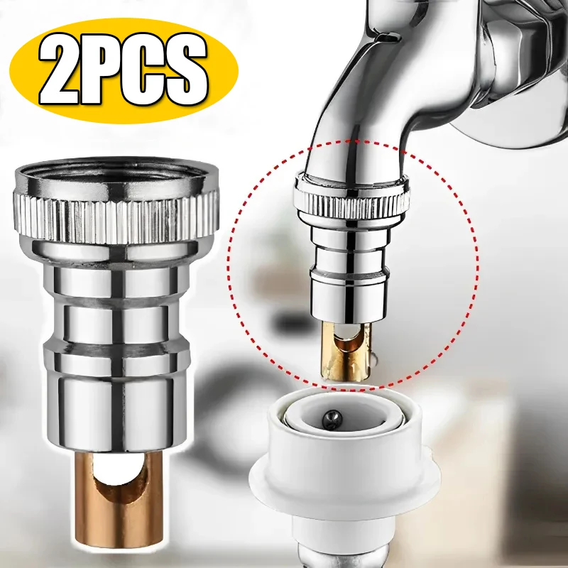 Automatic Stopcock for Washing Machine Faucet Water Stop Valve Anti Falling Home Garden Faucet Nozzle Water Tube Connector