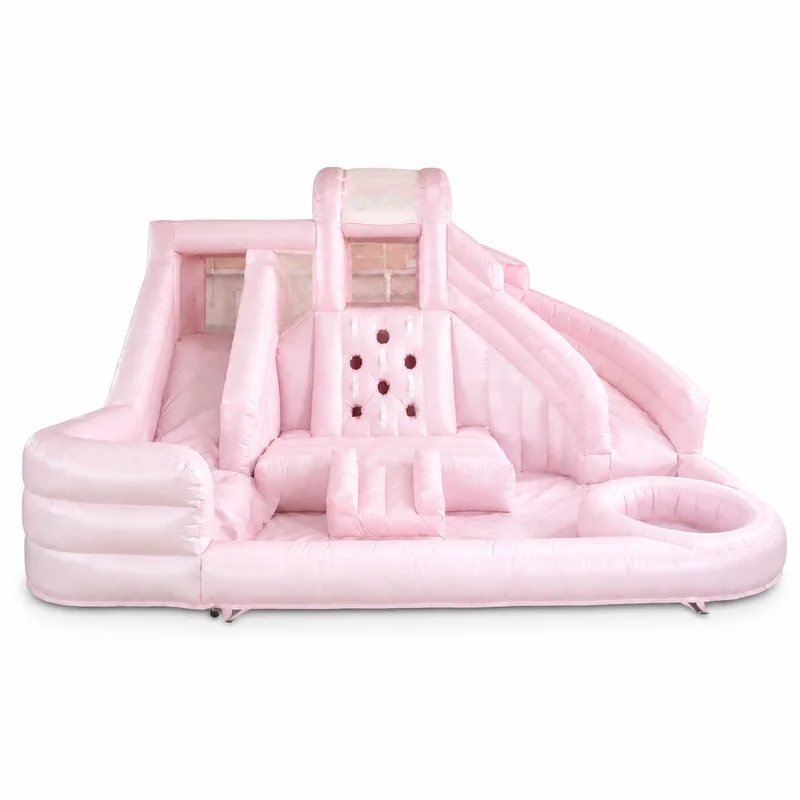 Commercial Inflatable Pool Slide with Blower Pink Blue PVC Tarpaulin Styles, Parties Events and Rentals