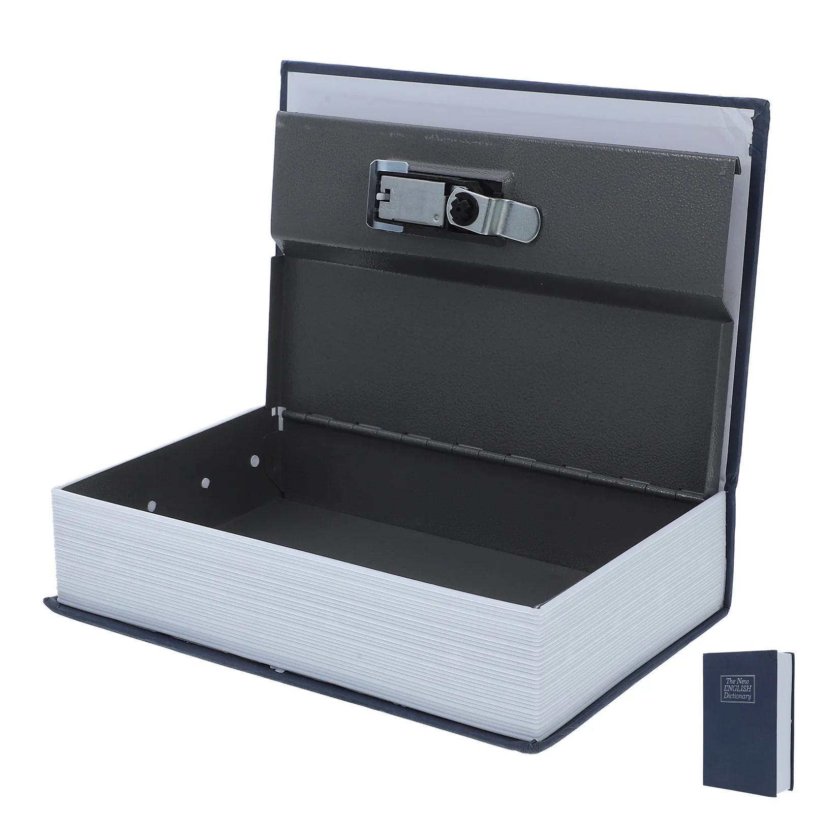 Blue Cover Hidden Safe Book Mechanical Password Lock Secret Storage Box for Cash Jewelry Fake Book Safety Money Saving Box