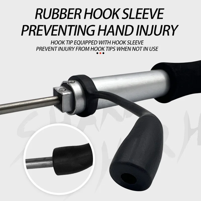 Fishing Tools 60cm Telescopic Gaff Stainless Steel Sea Spear Hook Ice Gaff Fishing Hook Tackle