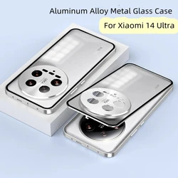 Case For Xiaomi 14 Ultra Aluminium Alloy Metal Frame Tempered Glass Camera Protection Cover Xiaomi 14 Ultra Shockproof Bumper