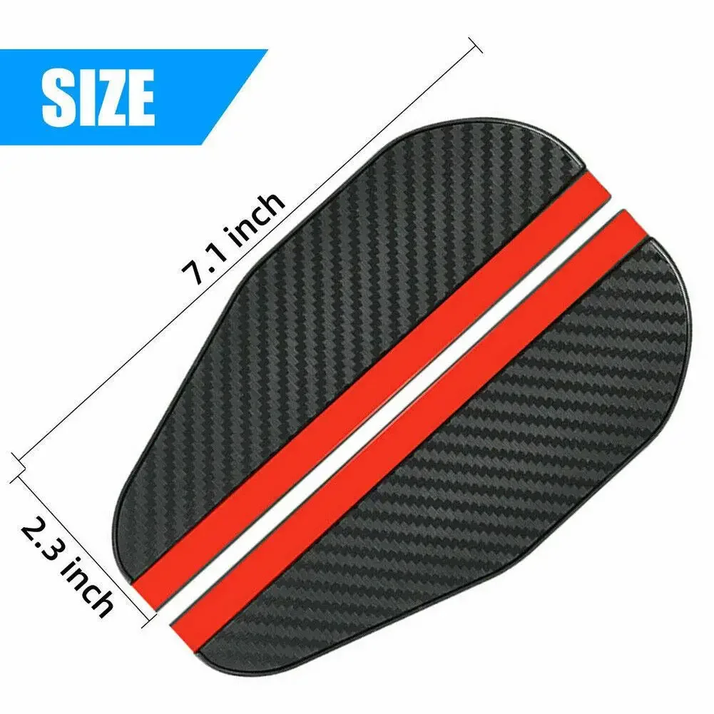 Visera de fibra de carbono para espejo retrovisor de coche, visera de fibra de carbono, protector solar para nieve, cubierta meteorológica, 2 piezas