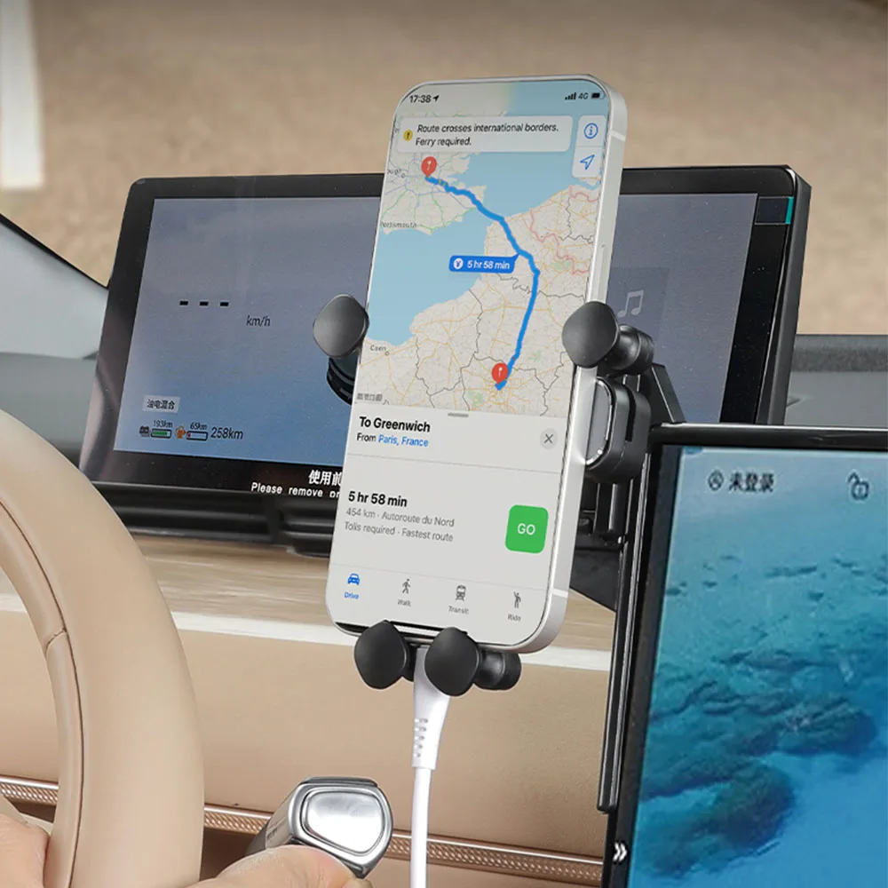 

For EXLANTIX ET EXEED STERRA ET 2024 2025 Phone Holder With Storage Box Car Modification Accessories Screen Phone Holder