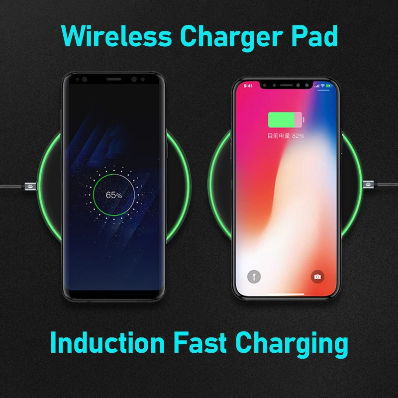 USB Type-C Wireless Charger Pad QI QC Induction Fast Charging for Apple iPhone 14 13 12 Pro X XR Samsung S23 S22 Xiaomi Huawei