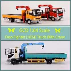 GCD 1:64 Fuso Fighter [1024] Truck With Crane Alloy Engineering Vehicle Model Adult Souvenir Gift Static Display