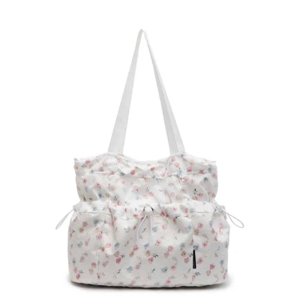 

Sweet Harajuku Aesthetic Handbag Large Capacity Cloth Floral Tote Bag Grocery Bag Underarm Drawstring Shoulder Bag Shopping