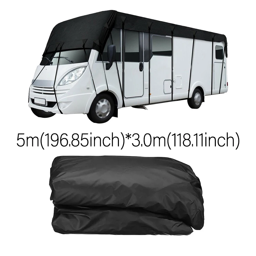 

5*3-метровые чехлы для дома на колесах, всепогодный брезент, ткань Оксфорд 210D, простая установка, многоцелевое использование, дизайн защиты от снега