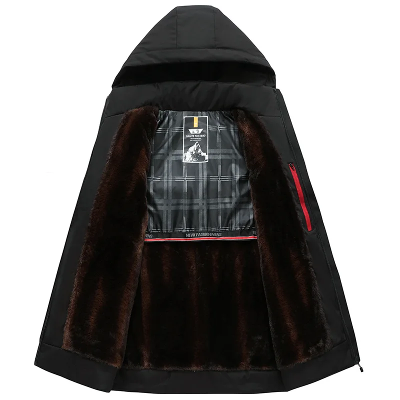 قبعة شتوية رجالية مبطنة بالقطن، سترات جديدة مبطنة بالقطن، سترات رجالية مقاومة للبرد ودافئة مبطنة بالقطن