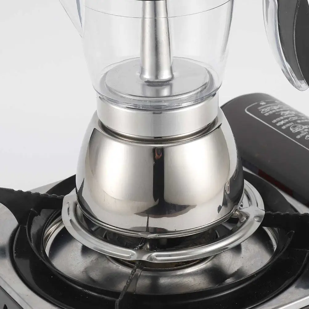 Thickened Stainless Steel Mocha Pot Stand Coffee Pot Fixing Rack Gas Stove Robust Kitchen Gadget for Small Cooking - view 3