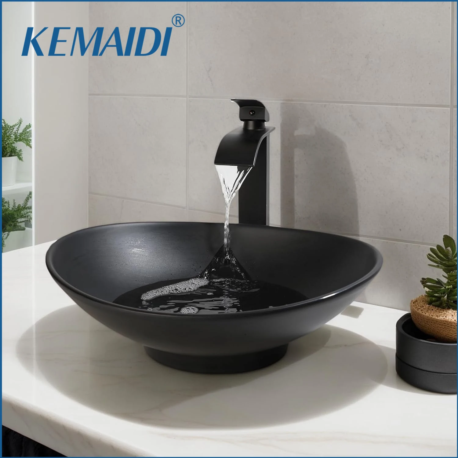 

KAMAIDI 16 "x 12" раковина для ванной комнаты, чаша, каменная раковина из смолы, серая овальная современная раковина над столешницей для ванной комнаты, гостиницы