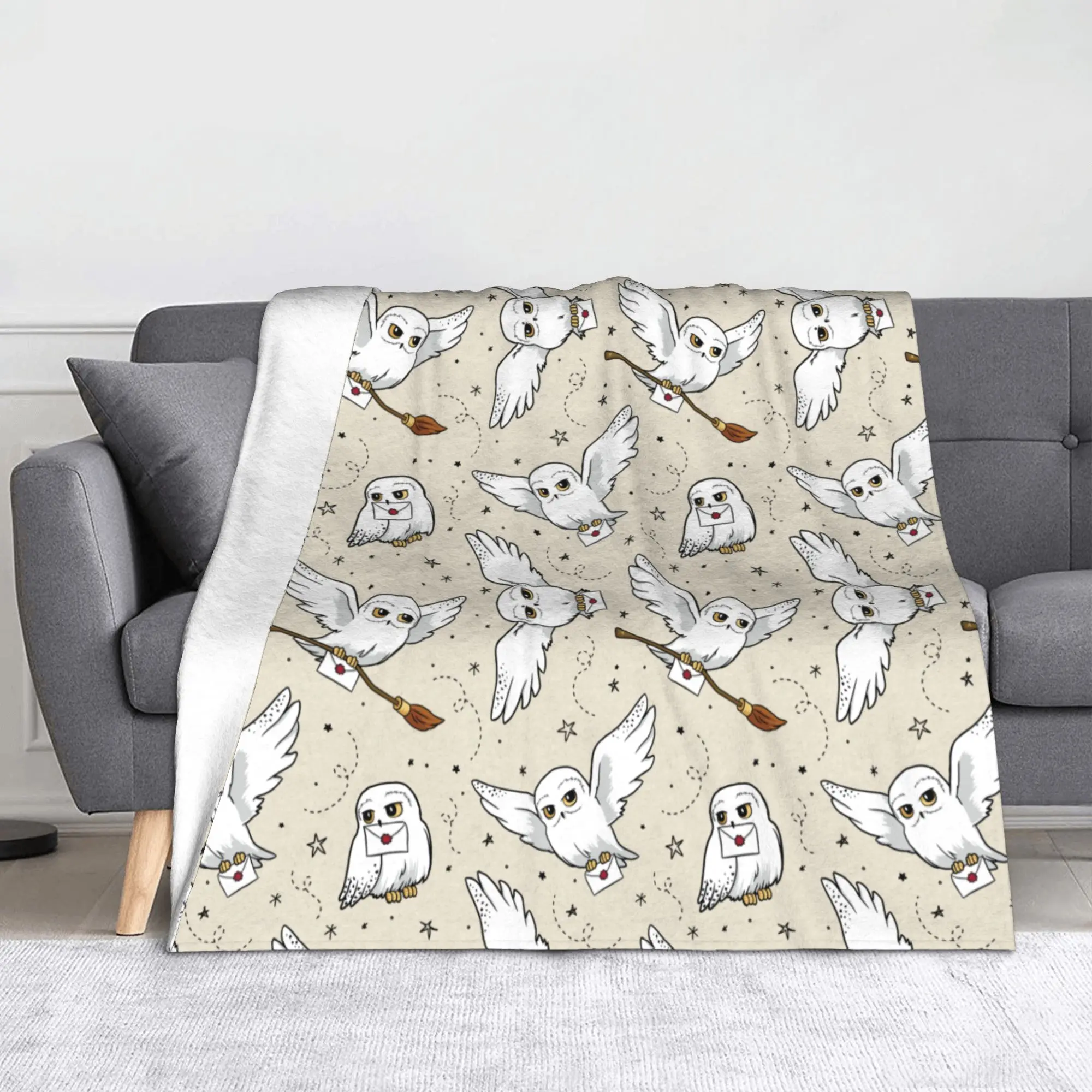 Wizard Potterd Blankets Flannel Spring/Autumn Witch Portable Super Warm Throw Blanket for Bed Travel Bedspread