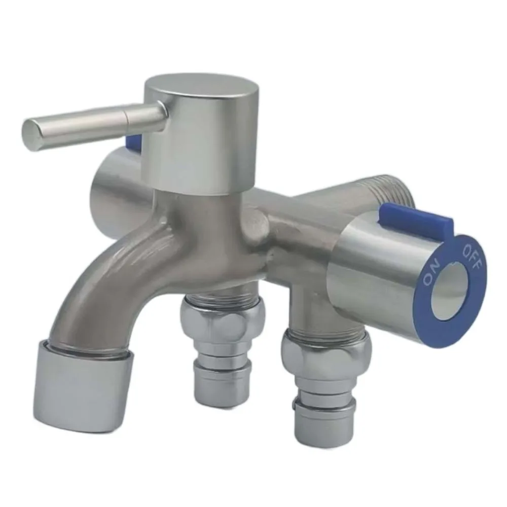 

Rust-proof Four Way Valve Faucet Durable One in Three Out Washing Machine Faucet Zinc Alloy Ceramic Disc Valve Core