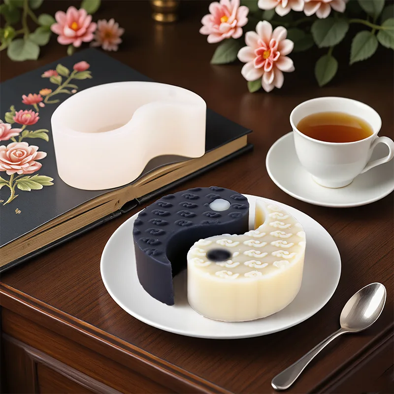 

3d Tai Chi Silicone Mold Rice Cake Fondant Chocolate Mould Chinese Style Mousse Cake Decorating Tools Pudding Baking Accessories