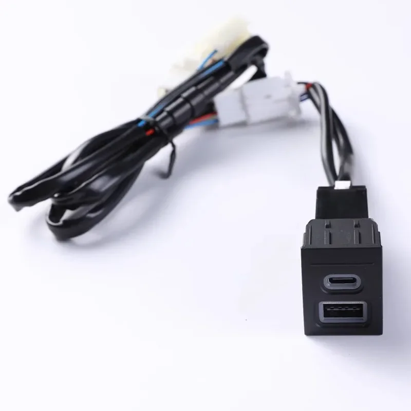 For VW POLO 2004-2011 1PC 12V 24V Dual USB Car Charger Socket with QC3 0 and PD Fast Charging Type C Port Replacement view 5