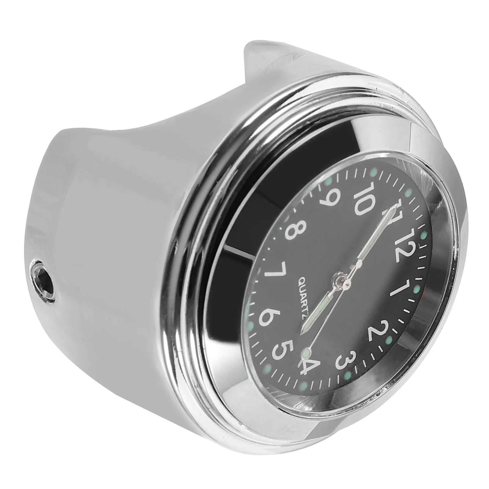 

Aluminum Alloy Motorcycle Clock Temperature Meter Black Handlebar Mount Dustproof Durable Lightweight for Bike Car Vehicle Small