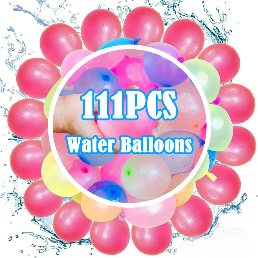 111/333PCS Rapid Injection Water Balloons Funny Summer Outdoor Water Balloons for Kids and Adults Beach Water Fight Toys
