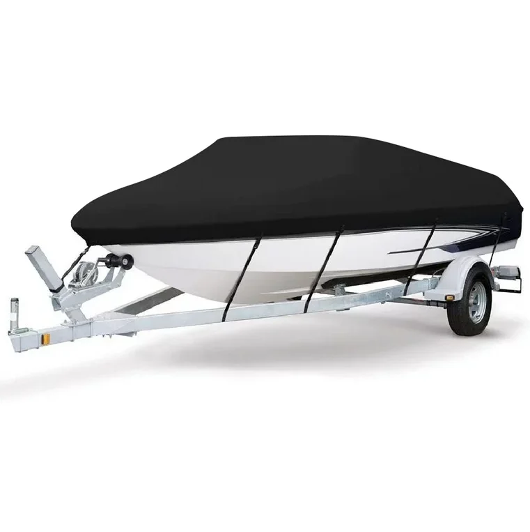 

Custom Wholesale Outdoor Waterproof Oxford 600D Ripstop Full Size Trailerable Center boat cover