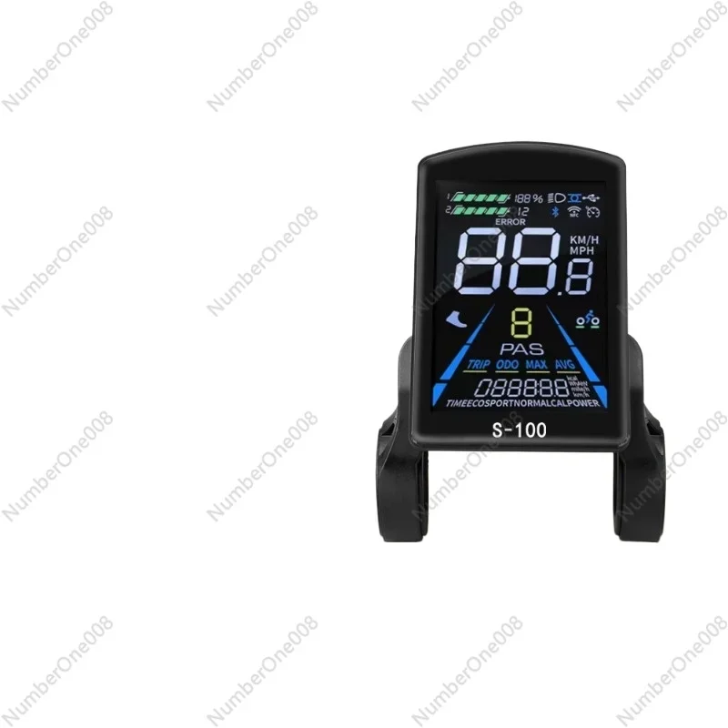 

Bicycle mountain bike lithium battery power modification accessories S-100 color vertical screen LCD, waterproof connector