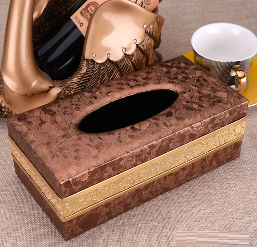 High Quality Leather Tissue Box Napkin Holder Paper Case Bathroom Tissue Box Cover Car Napkin Storage Modern Toilet Paper Box