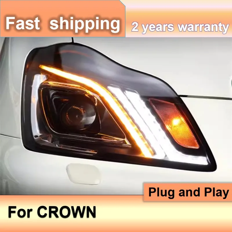 

Car Accessories for Toyota Crown 2005 Headlamp 2005-2009 Crown Headlight DRL Turn Signal High Beam Projector Lens