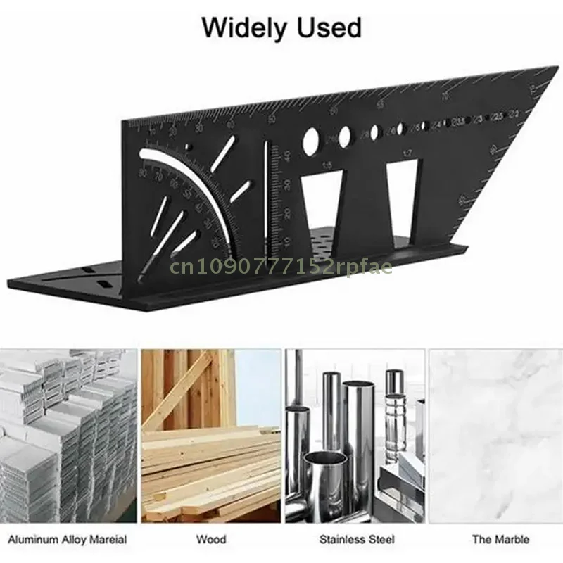 Multifunctional 3D Miter Angle Measuring Tool with 45/90 Degree Lines Square Ruler Gauge for Carpenters And DIY Projects