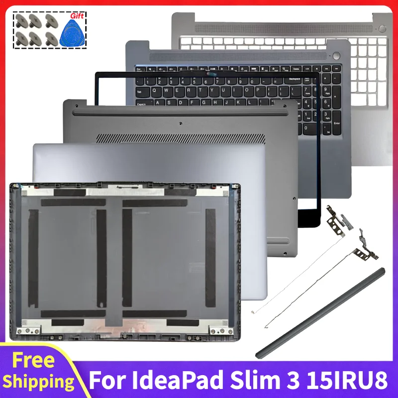 For IdeaPad Slim 3 15IRU8 15IAN8 15ABR8 15AMN8 Replace Rear Lid Top Case Front Bezel Palmrest Bottom Case Hinges LCD Back Cover