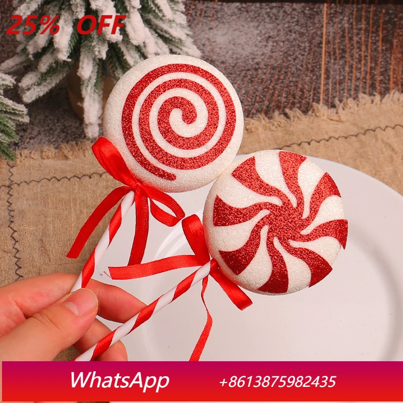 

LTT colorful Christmas lollipop decoration creative holiday candy Christmas tree decoration