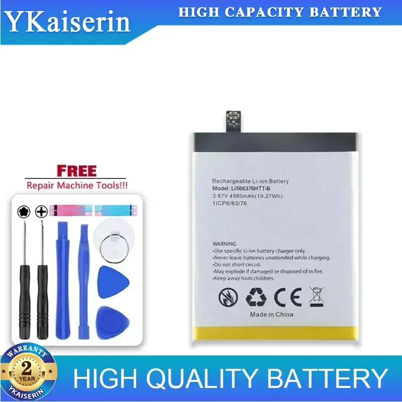 

4980mAh Replacement Battery LI566376HTT-B For Blackview BL5000 6.36 inch