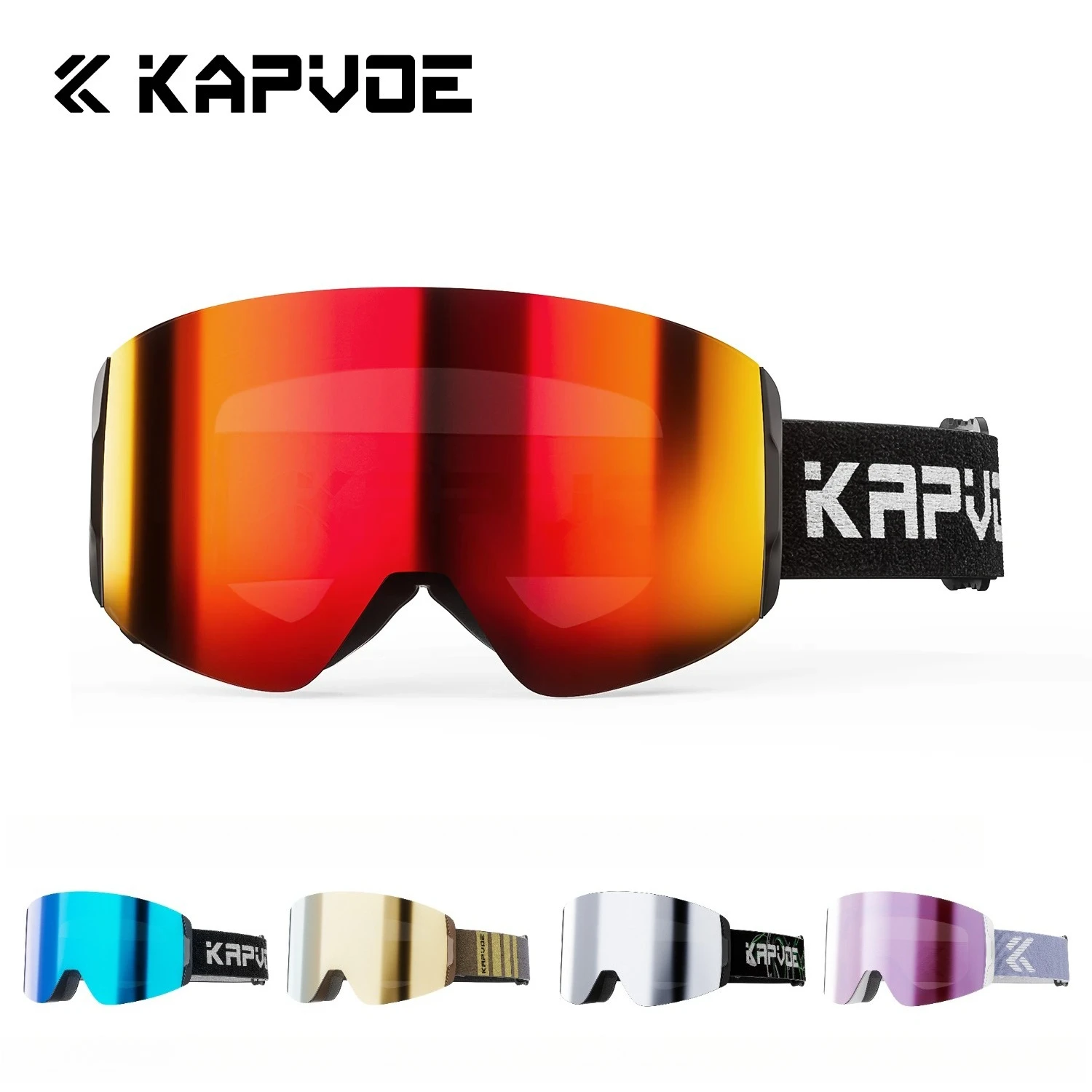 

Kapvoe Ski Goggles Snow Sunglasses Winter Outdoor Sports Snowboard Goggle UV400 Men Women Glasses Skiing Goggles Skiing