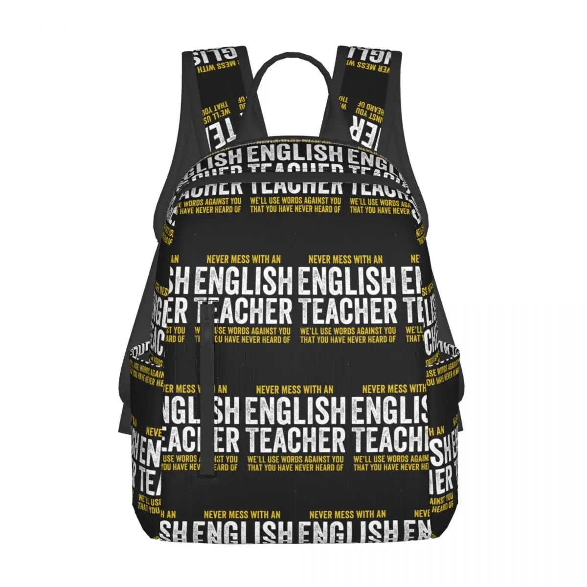 

Never Mess With An English Teacher Backpack Daypack Large Capacity Kids BookBag School Bag Shoulder Bags for Men Women