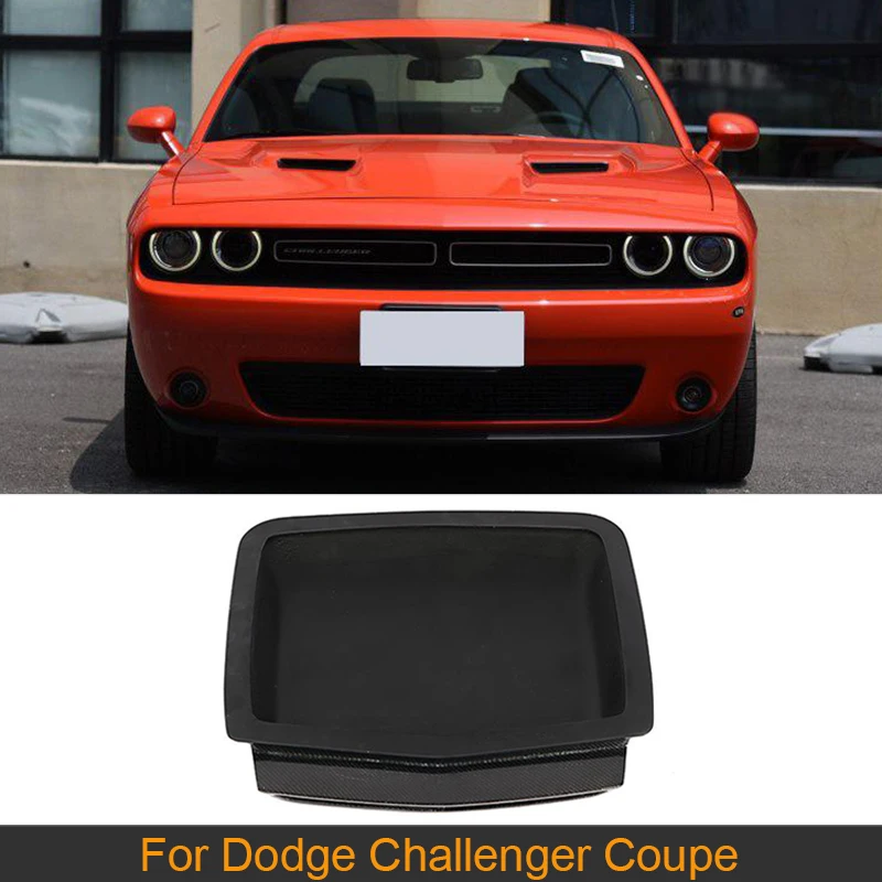 For Dodge Challenger Coupe Car Front Hood Air Vent Cover 2015 - 2019 Carbon Fiber Car Hood Vents Air Flow Intake Bonnet Cover