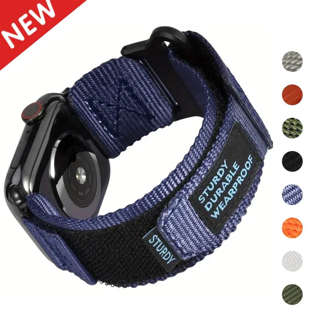 

Sport Nylon Loop Strap for Apple Watch Band 49mm 45mm 44mm 42mm Outdoor Breathabl Bracelet for iWatch 9 8 7 41mm Ultra SE 6 40mm