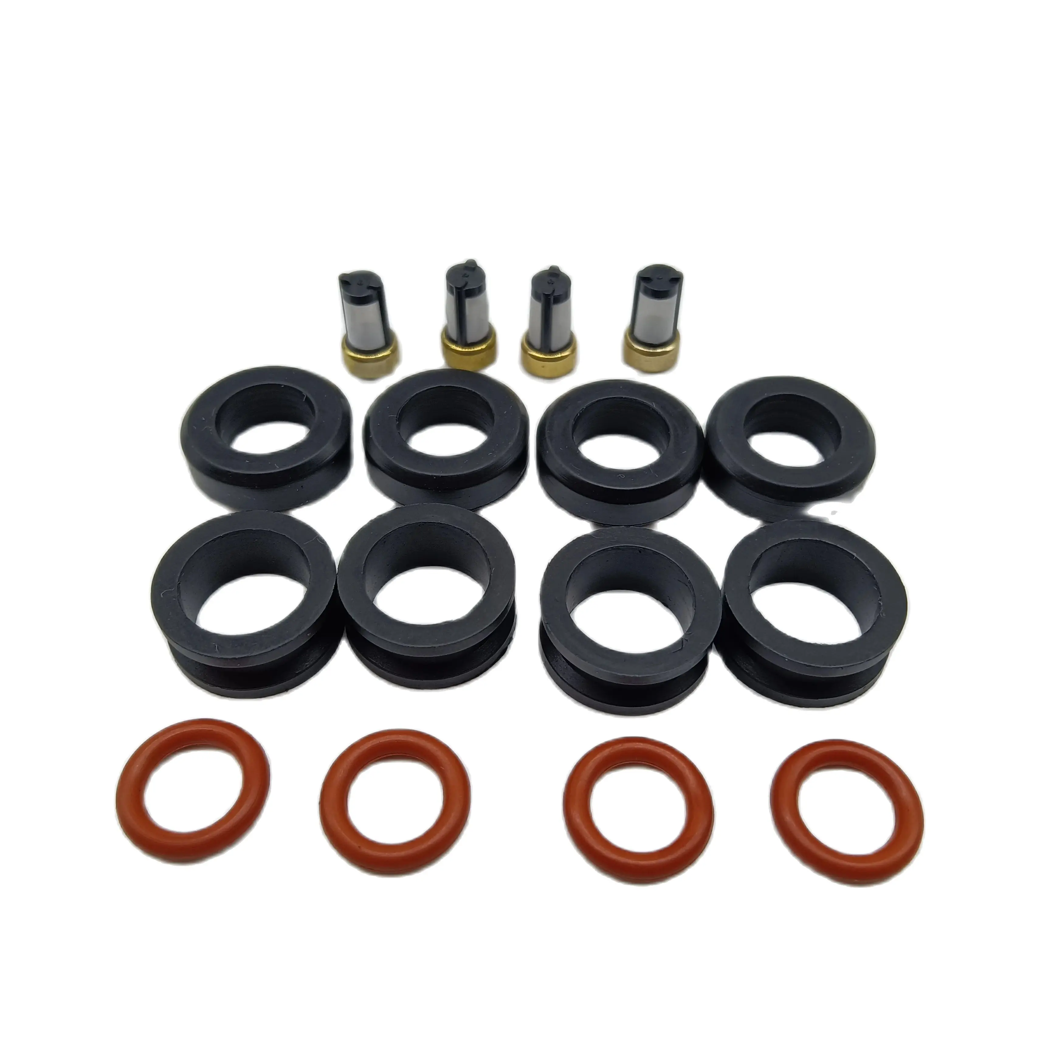 4Set Fuel Injector Kit Filter Oring Seal For Yamaha Suzuki Outboard G16A J20A 15710-65D00 CDH210 MD319791 MD319792 INP-771