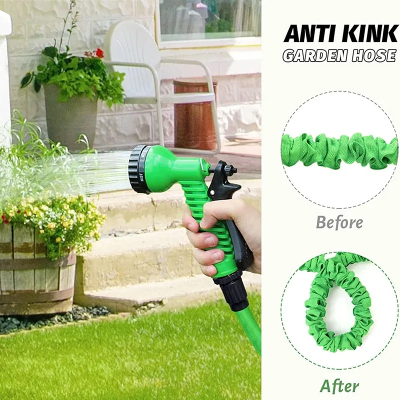 25FT-200FT Expandable Garden Watering Hose Car Washing Garden Irrigation High Pressure Magic Flexible Water Hose Cleaning Tools