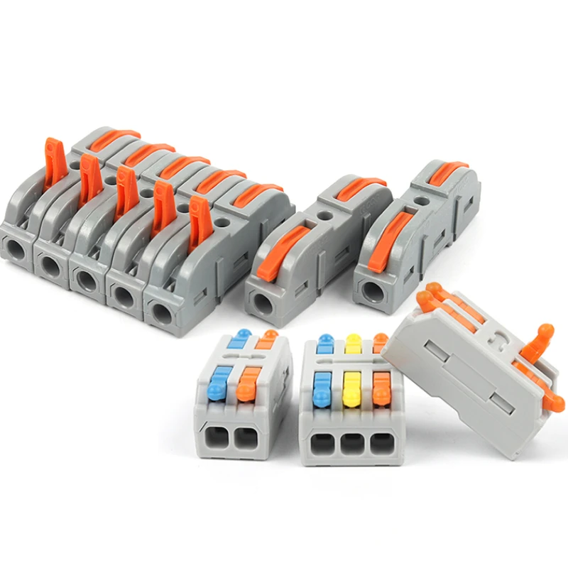 Quick Wiring Cable Connectors 2/3Pin Universal Compact Electrical Conductors SPL Splicing Splitter Push-in Home Terminal Block