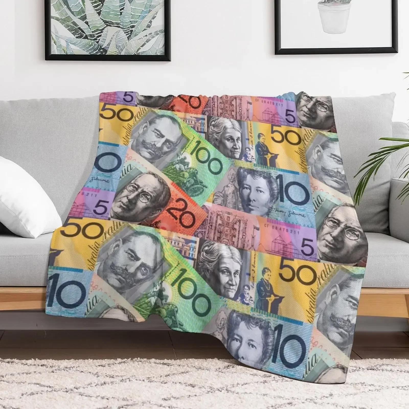 Australian Dollars Throw Blanket Custom Kid'S Blankets