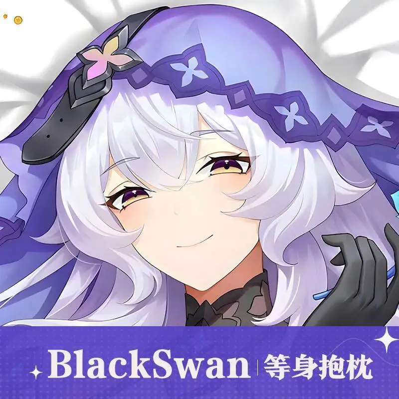 

Anime Honkai: Star Rail Blacwan DIY Personalized Home Bedding Hing Body Pillow Cover Case Dropshipping