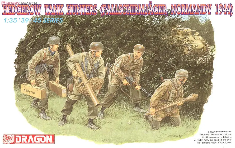 DRAGON 6127 1/35 Scale Hedgerow Tank Hunters - Fallschirmjager (Normandy 1944)