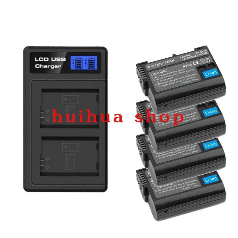 

2550mAh EN-EL15 ENEL15 EN EL15 Camera Battery For Nikon DSLR D600 D610 D800 D800E D810 D850 D7000 D7100 D7200 L50