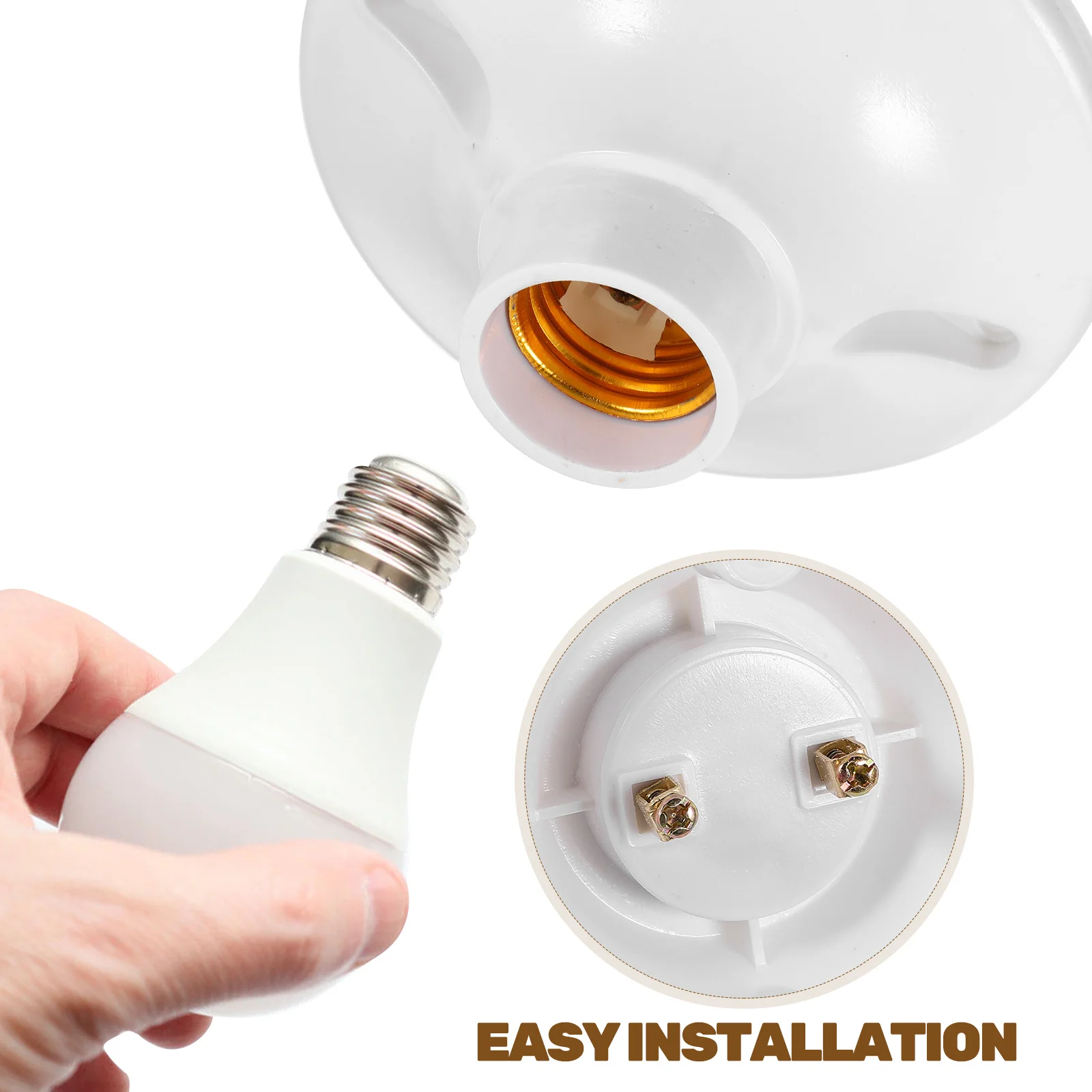 

10pcs E27 Lamp Holder Flame Retardant Socket Replacement Ceiling Light Fitting Bracket Stable Lighting