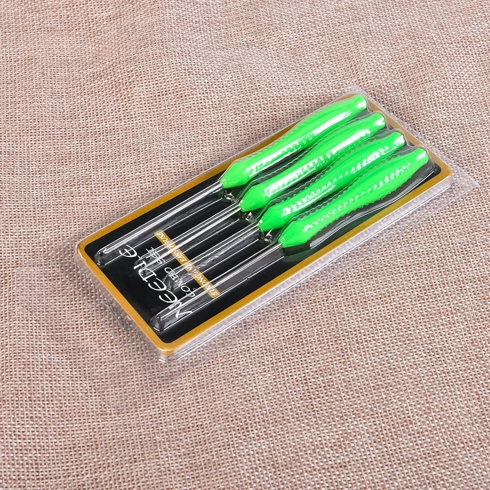 Fishing Rigs Bait Needle Set 4PCS Anti Slip Handle Hook Drill Stringer Baiting Rig Tool Kit for Anglers Fishing Accessories