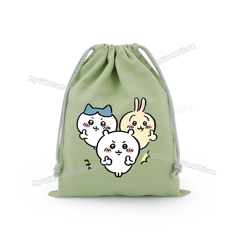 Chiikawas Hachiware Storage Drawstring Bag Kids Birthday Gift Bags Cartoon Earphones Key Pouch Home Small Party Candy pouch view 4