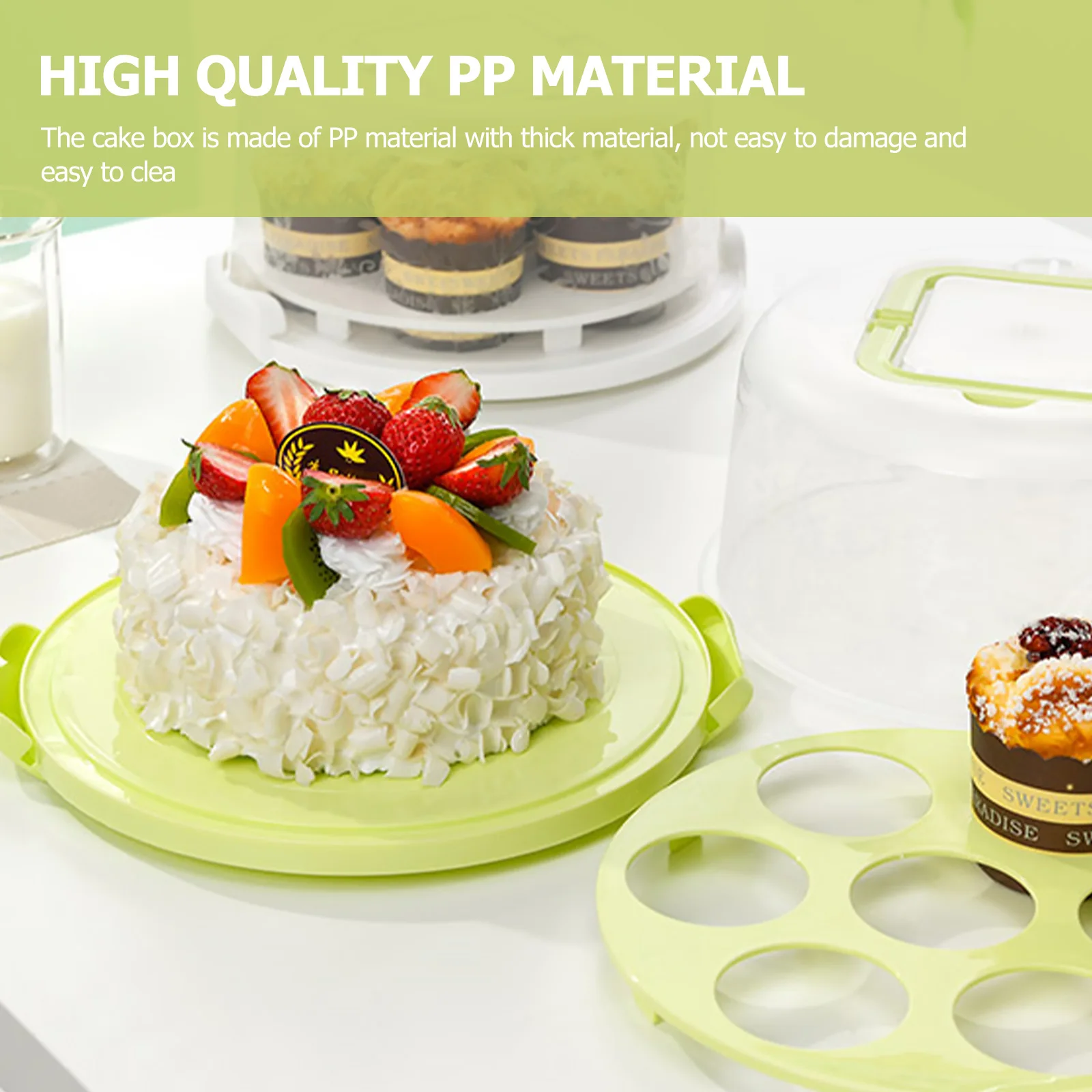 

Portable Clip Hand-held Baking Cake Dessert Box Yellow Cake Carrier Holder Container Foldable Storage Travel Small Size Gifts