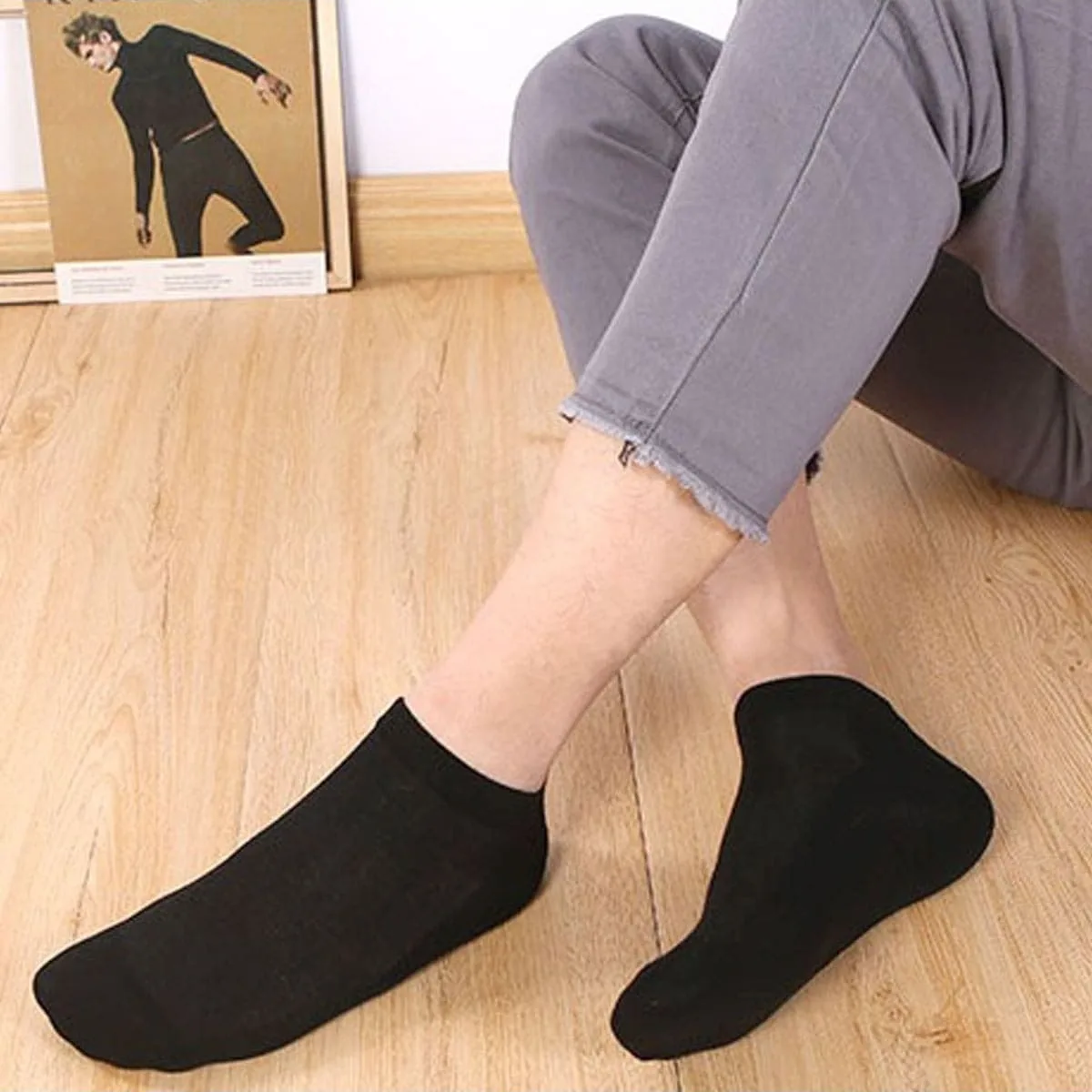 5pairs Mesh Eye Breathable Unisex Socks Ankle Sports Running Mid-calf Socks Pure Color Thin Low Top Men and Women Short Socks